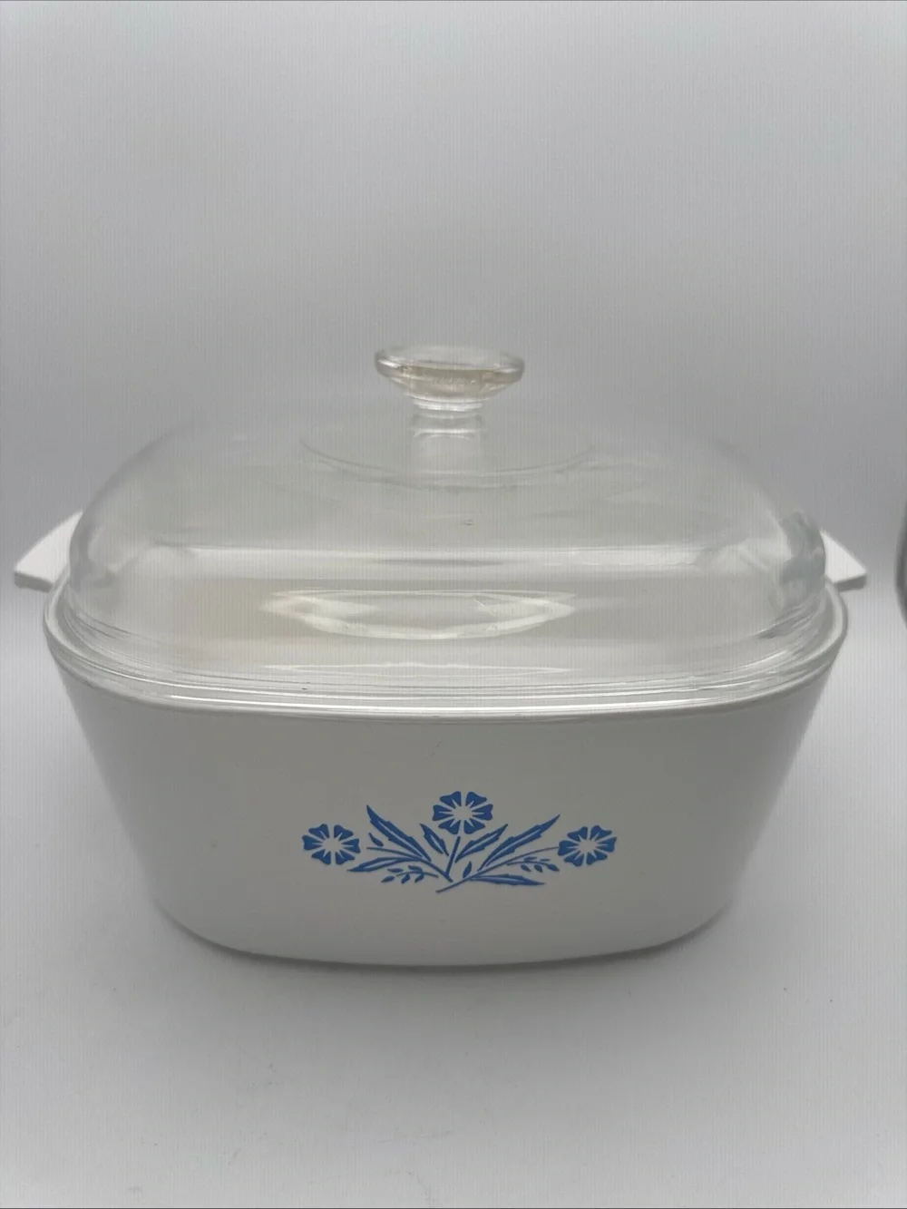 Corning Ware P-84-B Blue Cornflower 4 Qt Dutch Oven A-12-C Lid Vintage